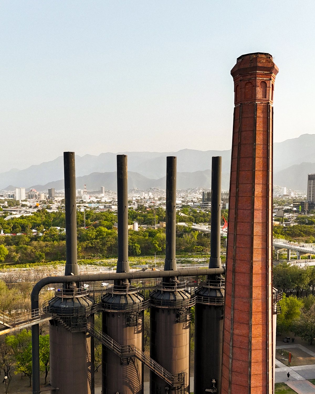 Parque Fundidora and the Monterrey skyline